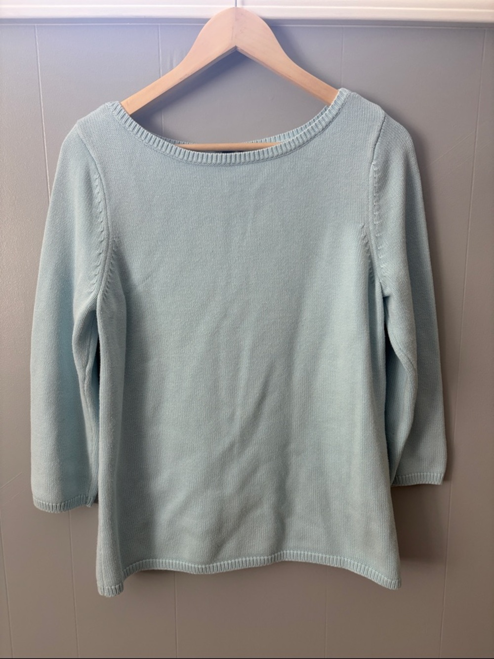 Talbots Light Blue Scoop Neck Knit Sweater
